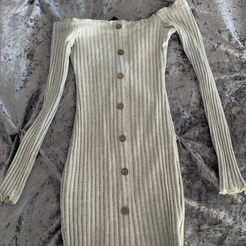Fashion Nova Cream Dress